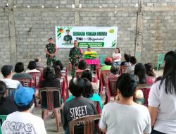 Masyarakat Desa Suluan Antusias﻿ Sambut Gerakan Pangan Murah Koramil 1309-04/PTM